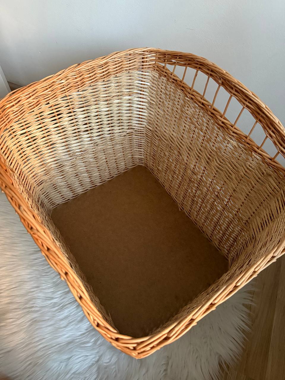 Large Wicker Storage Basket | Handmade Rattan Laundry Hamper | Toy Organizer Bin | Boho Farmhouse Home Decor