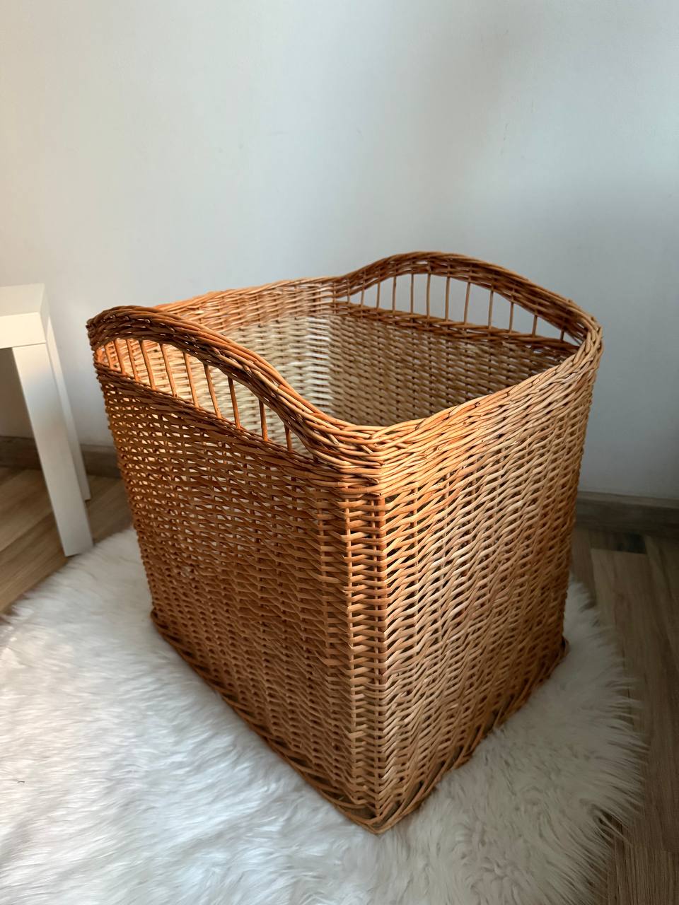 Large Wicker Storage Basket | Handmade Rattan Laundry Hamper | Toy Organizer Bin | Boho Farmhouse Home Decor