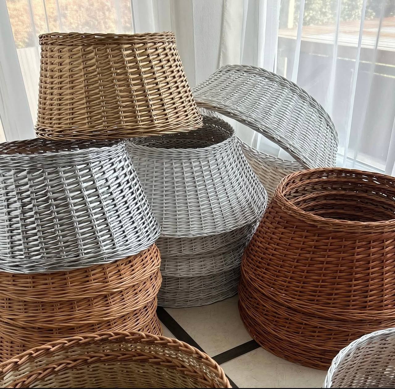 Handmade Wicker Christmas Tree Collar | Rattan Tree Stand Cover | Rustic Farmhouse Holiday Décor
