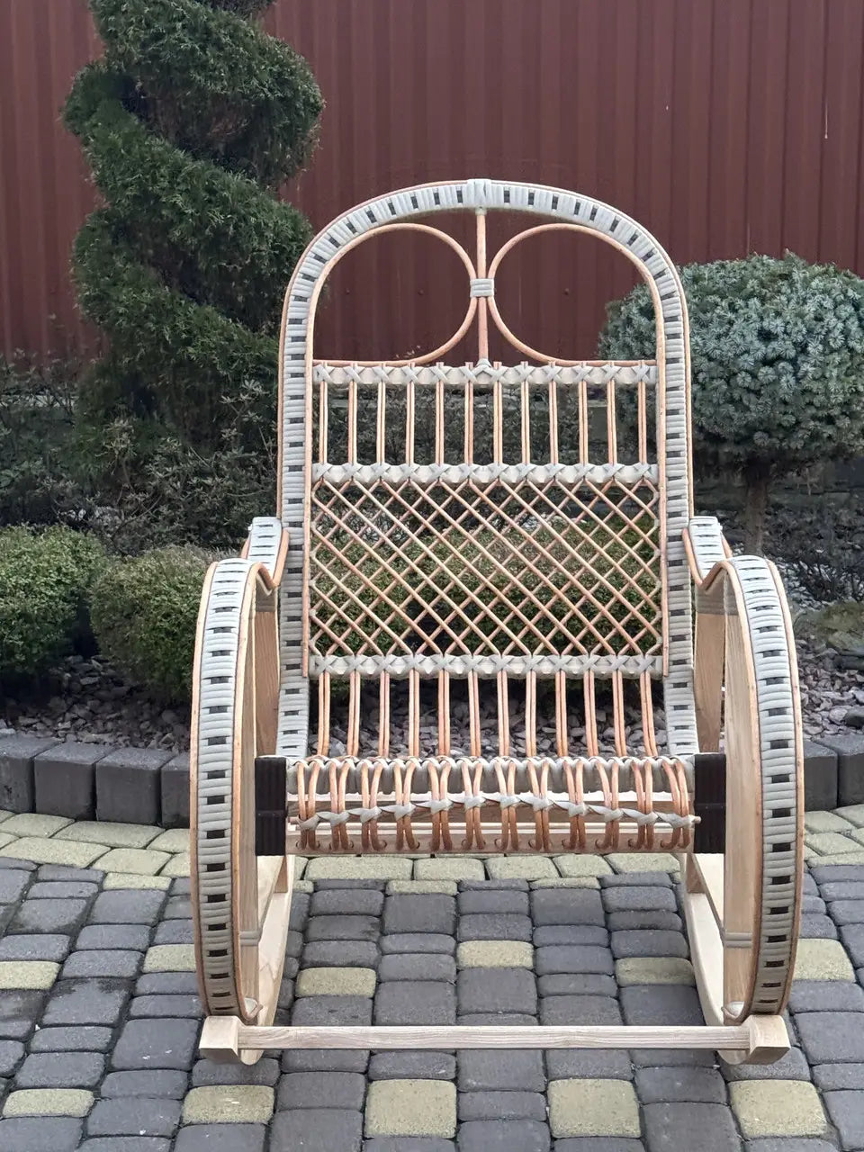 Handmade Wicker Rocking Chair | Rattan Furniture | Rustic Home Decor