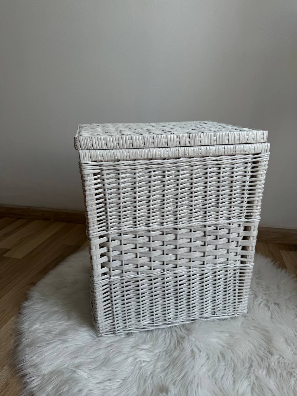 Handmade Wicker Laundry Hamper with Lid | Rattan Storage Basket with Liner | Rustic Clothes & Toy Organizer