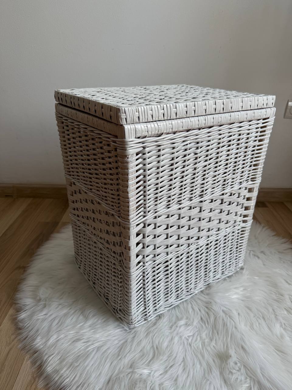 Handmade Wicker Laundry Hamper with Lid | Rattan Storage Basket with Liner | Rustic Clothes & Toy Organizer