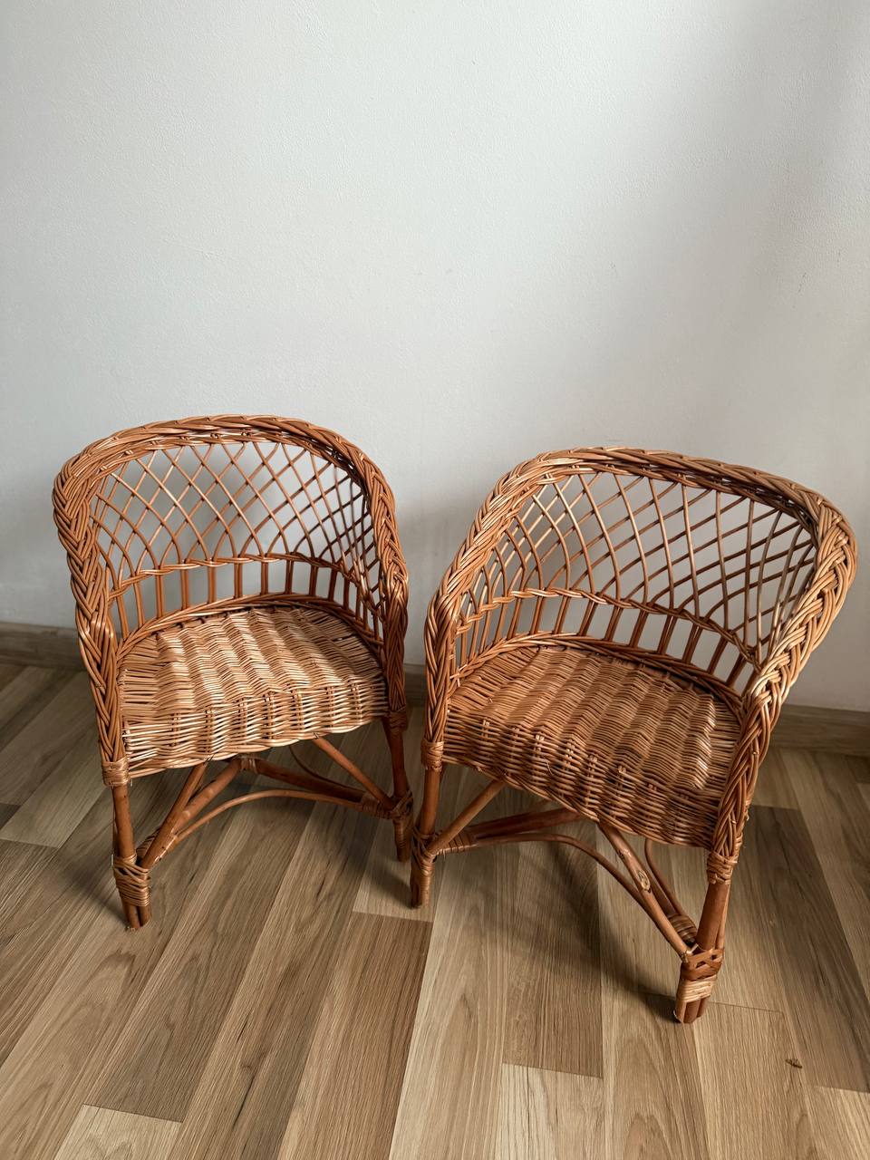 Handmade Wicker Kids Chair | Rattan Children’s Armchair | Rustic Nursery Furniture